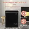 KRIB BLING 3.5 Cu.Ft Compact Chest Freezer with Removable Basket, Krib Bling Top Door Open Freestanding Deep Freezer with 7 Gear 3