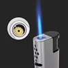 2025 New Windproof Lighter Blue Flame Jet Lighter High Power Cigar Lighter Kitchen BBQ Men Smoking Accessories Birthday Gift 2