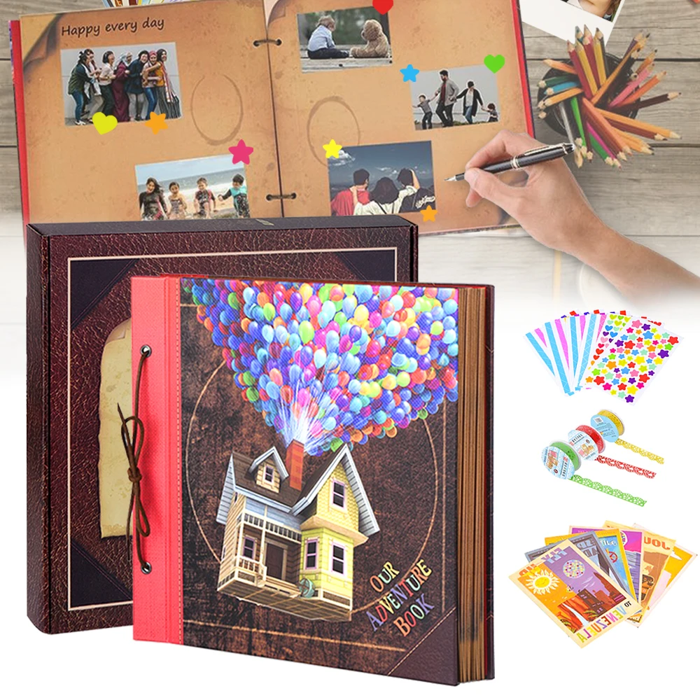 Pixar Movie Up Our Adventure Book DIY Scrapbook My Travel Memories Photo  Album