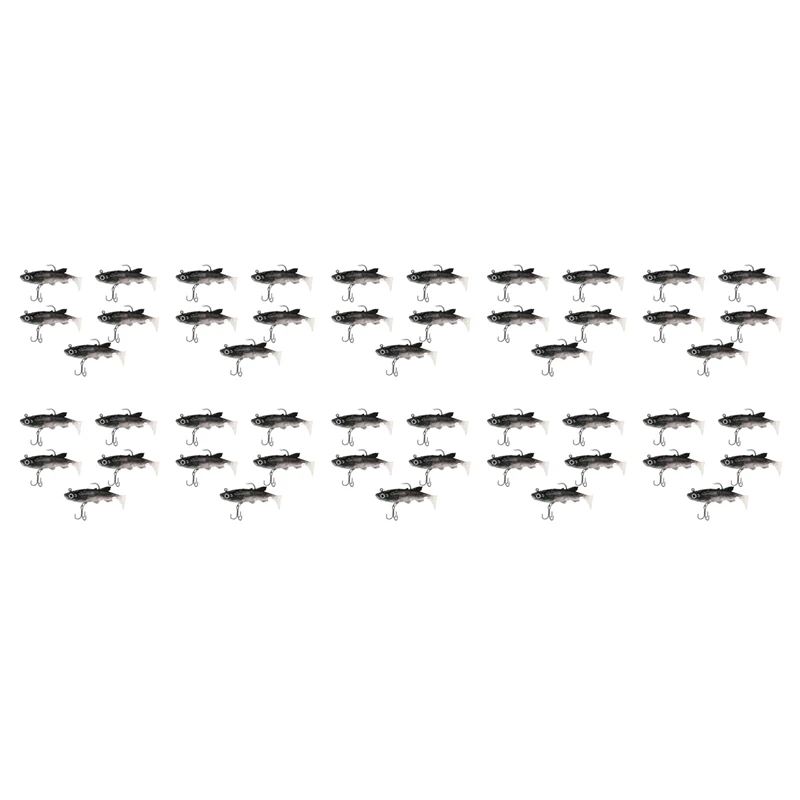 

Quality 50Pcs/Lot Soft Lure 8Cm 14G Wobblers Artificial Bait Fishing Lures Sea Bass Carp Fishing Lead Fish Jig