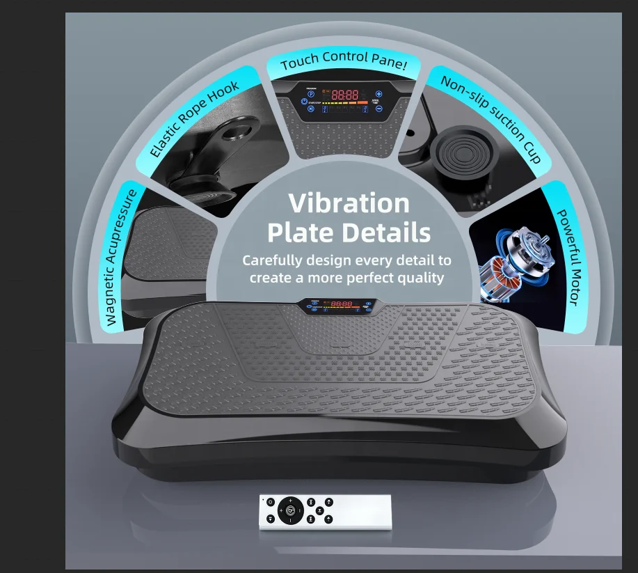 Slim Body Shape Home Use Vibrating Plate Exercise Machine 99 Levels Easy Fat Burning Daily Life Vibration Platform