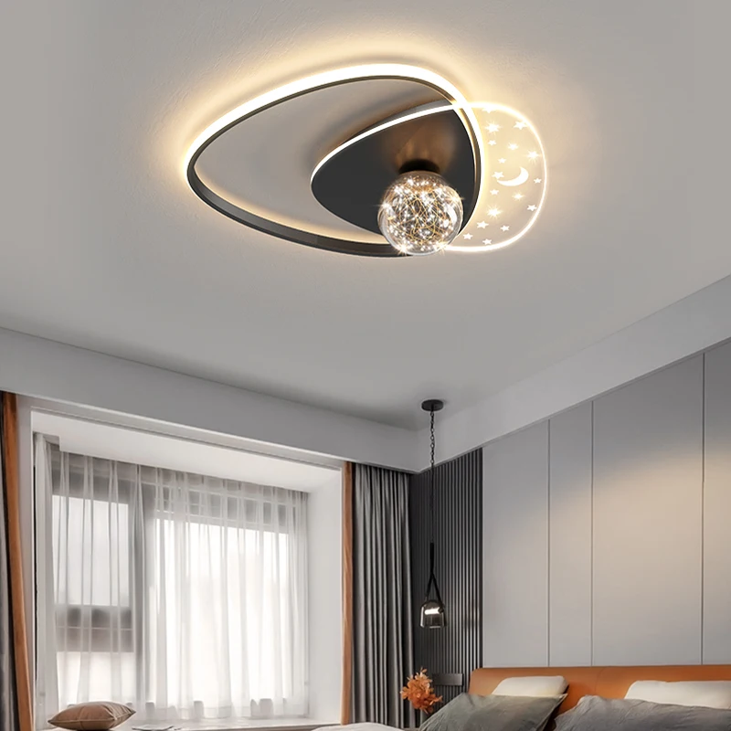 Скандинавский потолочный светильник для спальни, атмосферное освещение для гостиной, светильник для потолка, новинка 2023, простой осветительный прибор для спальни, домашние светильники