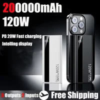200000mAh 120W Power Bank High Capacity Digital Display Super Fast Charging Portable Power Bank For iPhone Huawei Samsung 2025 1