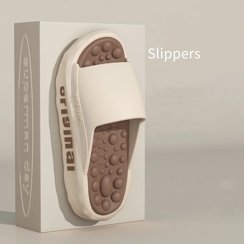 Fashion Men Slippers Non-Slip Sandals Thick Soft Platform House Shoes Male Indoor Outdoor Shower Bathroom Slipper Casual Shoes — view 3