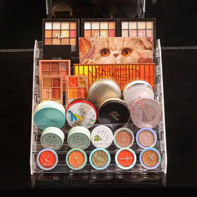 Eyeshadow tray box air cushion powder show plastic table top nail nail lipstick makeup makeup shelf 3