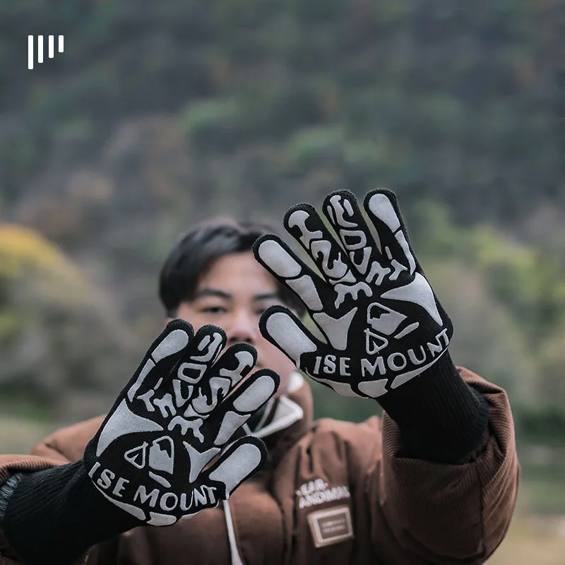 Outdoor Silicone Kitchen Gloves for BBQ Oven Microwave