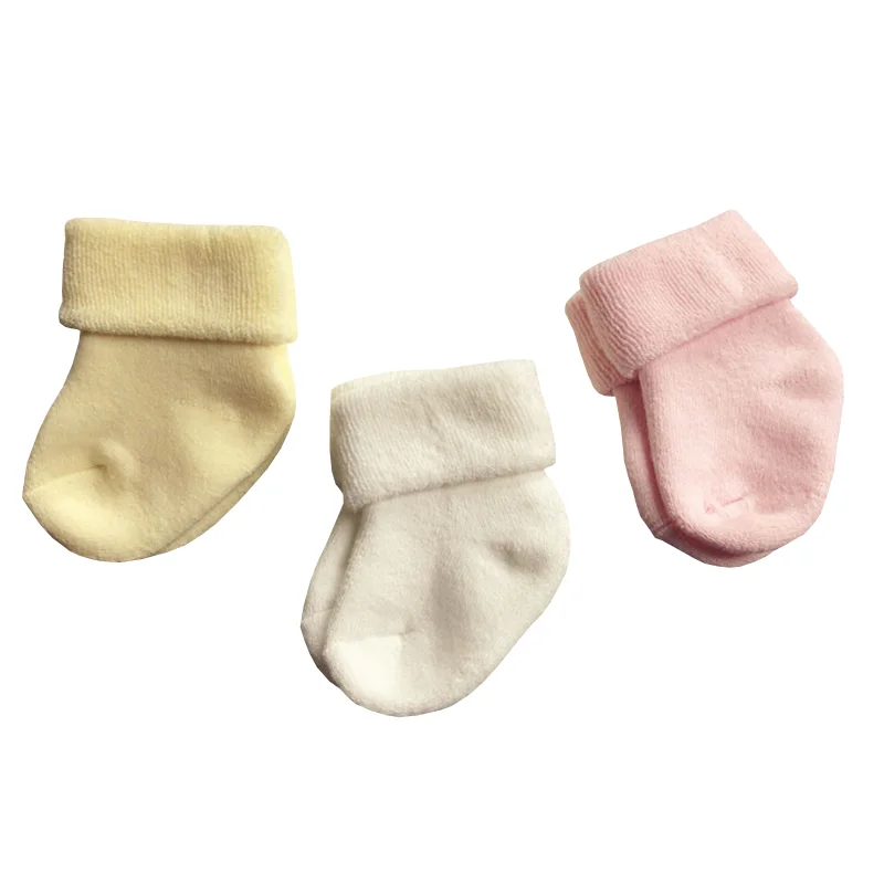 2Pair/lot New Baby and Children's Socks 0-1 Year Old Autumn/Winter Cotton Warm Boys and Girls' Baby Socks 4