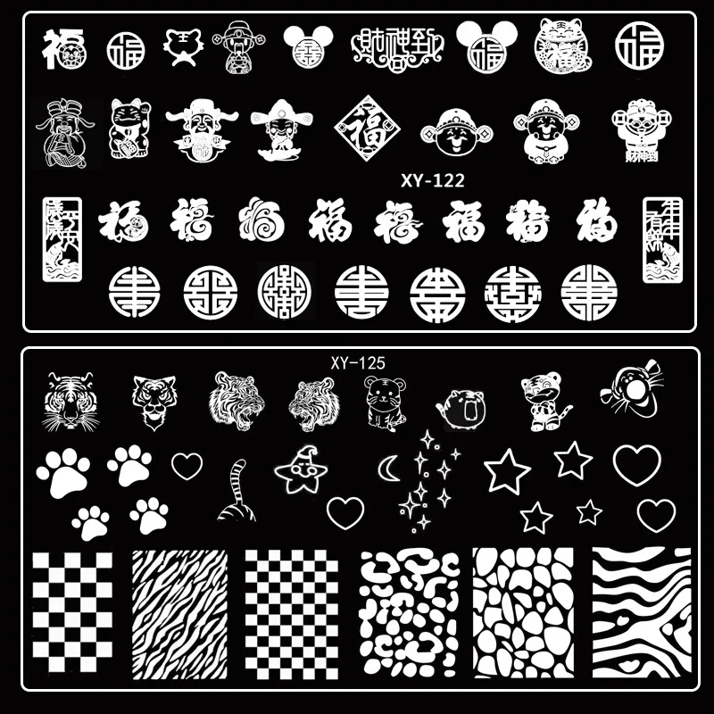 

Nail Art Stamping Plate Geometry Wave Line Drawing Templates Flower Love Lace Stamp Nail Charm Mold Stencil Tools