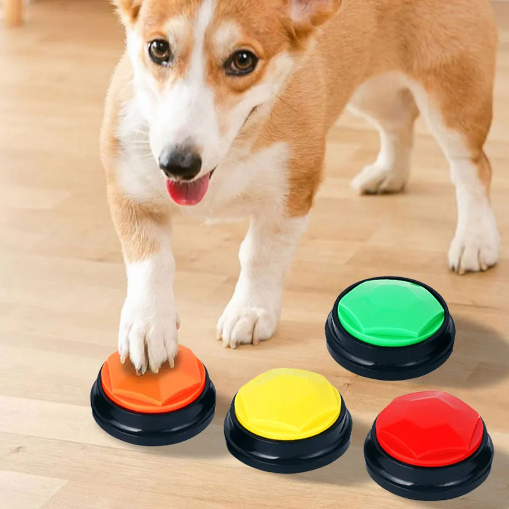 Pet Talking Toys Recordable Pet Interactive Toys Portable Voice Recording Button for Pet Communication
