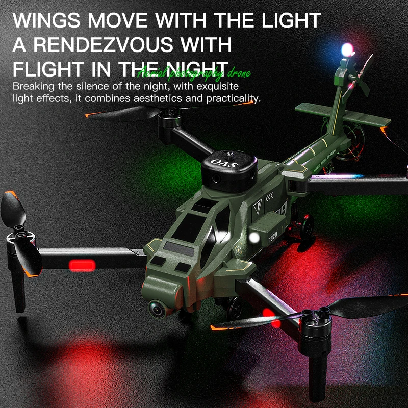 장애물 회피 브러시리스 스크린 RC 헬리콥터 HD 카메라 탑재 원격 조종 헬리콥터 육지/공중 모드 광학 흐름 소년 선물