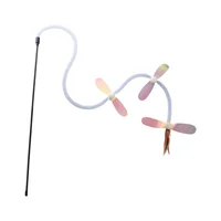Creative Hose Sequin Dragonfly Cat Teaser Wand - Light & Color Combo, Interactive Self-Play Toy for Cats,