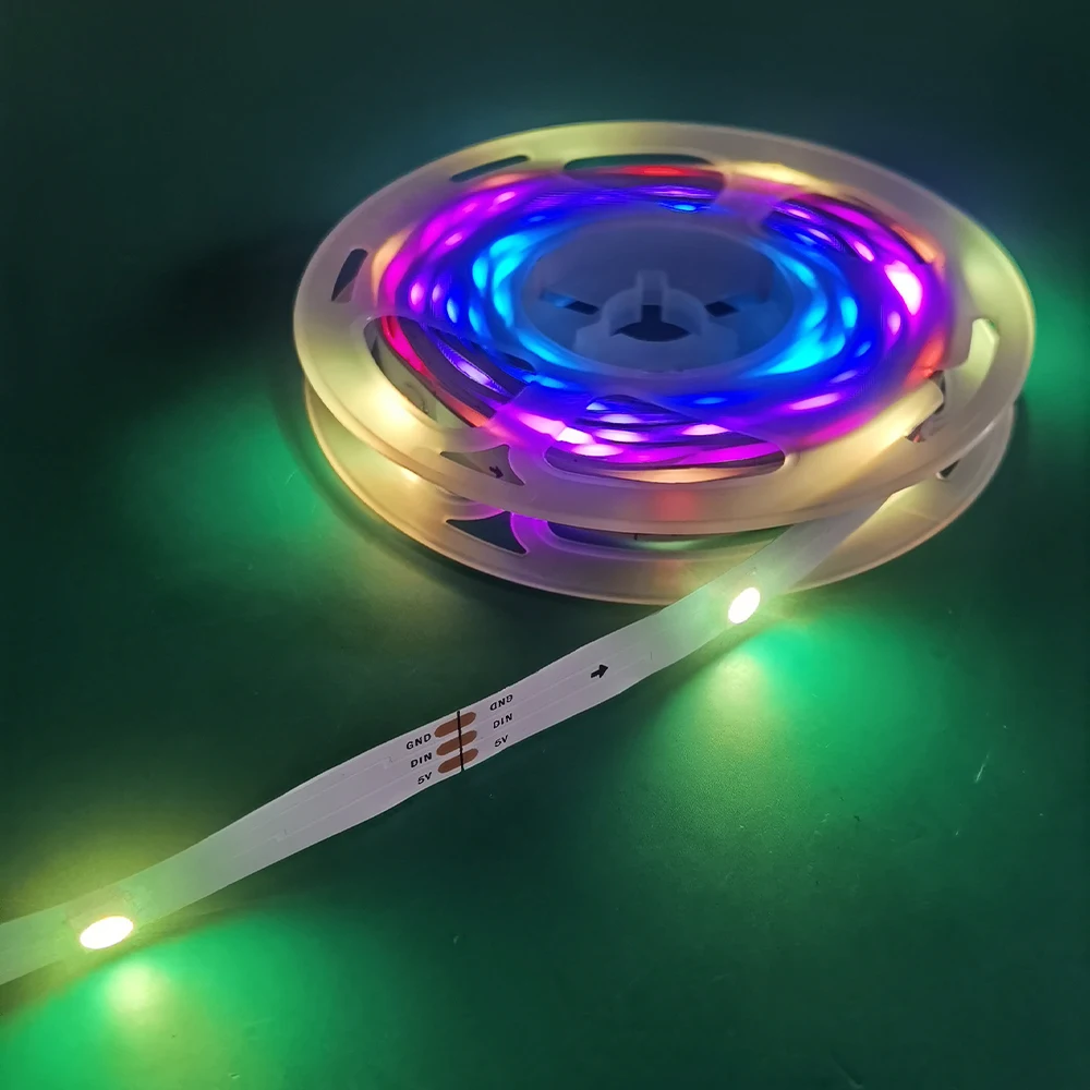 USB 5V 1M-30M RGBIC WS2812B LED Ʈ  ü̽ ȿ 帲 ÷    ÷ Ʈ, TV Ʈ 