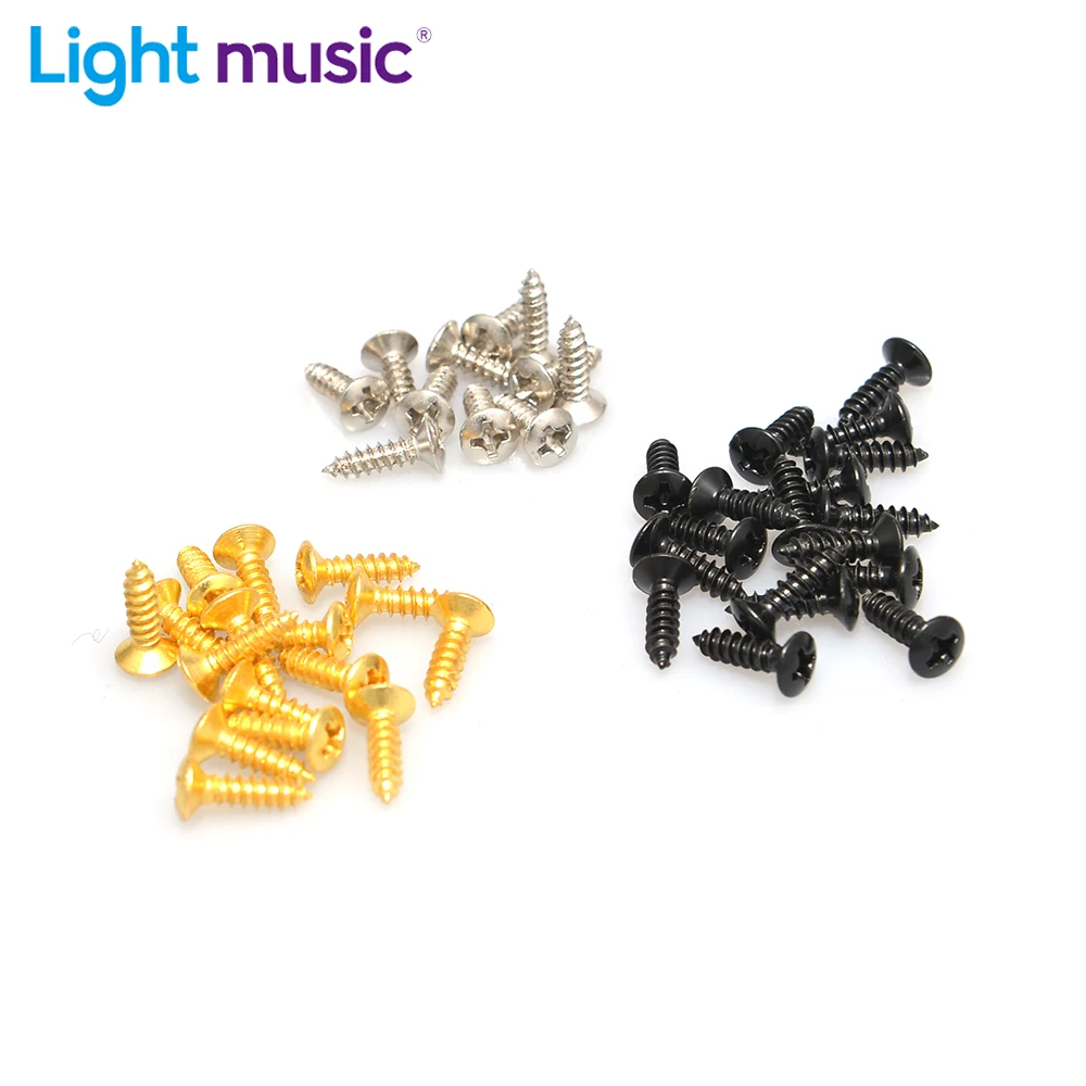 50 teile/los Elektrische Gitarre Bass Schrauben Für Schlagbrett Zurück Platte Montieren 3*12mm DIY Luthier Werkzeug Schlagbrett Schrauben