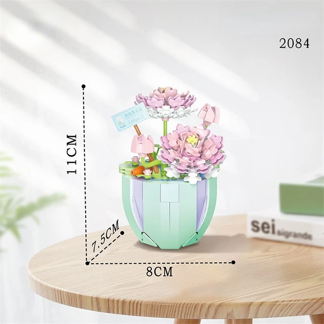 LOZ Flower Bouquet Building Blocks Kit DIY Flowers Block Toys Set Valentine's Day Rose Bricks Set Gift for Girls Friends adults - 312 PCS