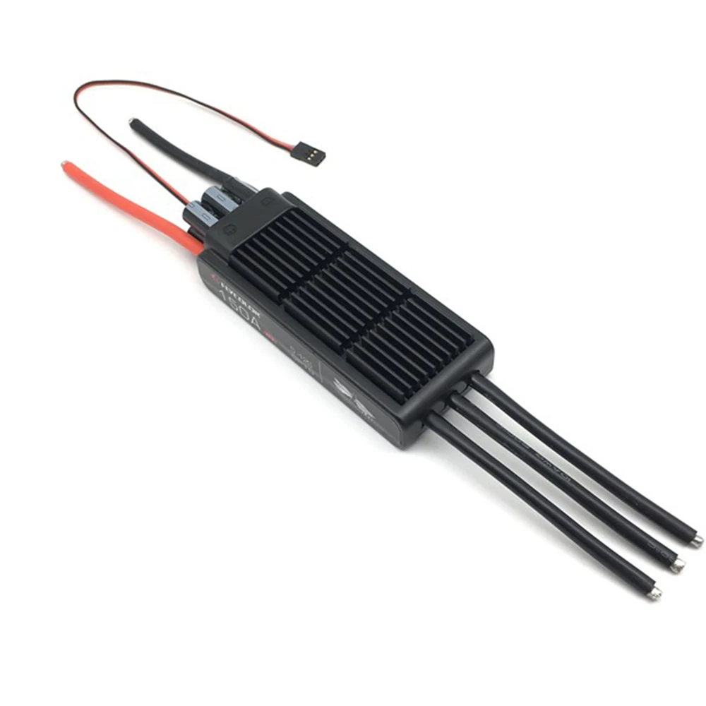 Câbles silicone épais et connecteurs XT90 du contrôleur ESC Brushless 150A programmable pour RC.