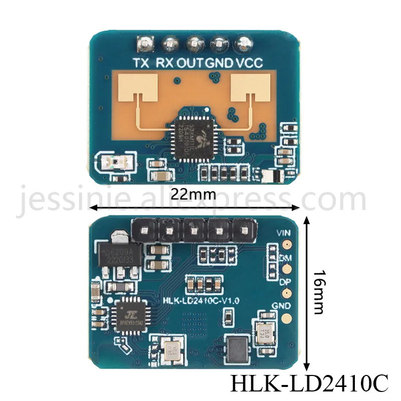 2pcs HLK-LD2410C 24G mmWave FMCW Millimeter Wave 5M Human Presence ...