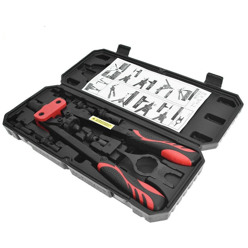 Riveter Guns Rivnut Setting Tools Auto Riveting Tool Hand Blind Riveter Rivet Nut Gun Kit 14\