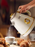 Bouilloire électrique à chauffage rapide avec indicateur LED, bouilloire à thé en acier inoxydable pour usage domestique 2