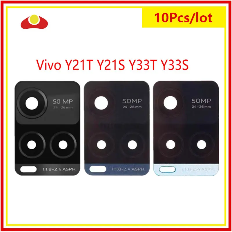 

10Pcs Rear Camera Lens For Vivo Y21S Y21T Y33S Y33T V2110 V2135 V2109 Rear Back Camera Glass Lens With Adhesive Sticker