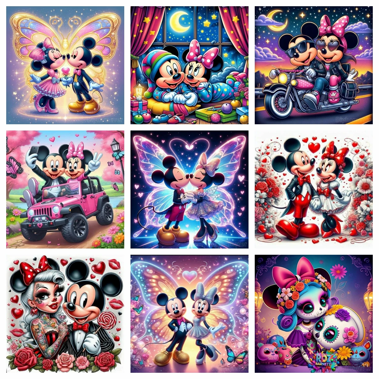 Mickey & Minnie: L'Amour En Images Vibrantes et Fantaisistes