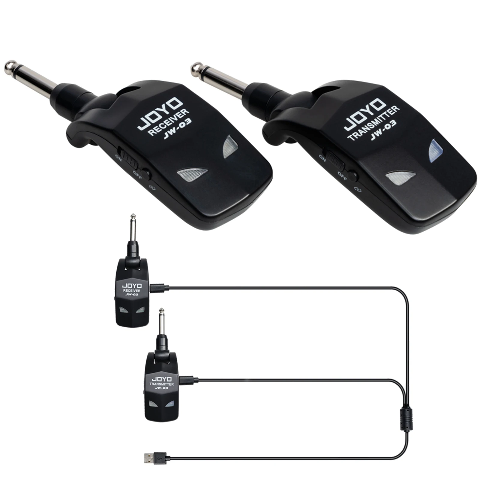 JOYO Wireless Guitar Transmission System 2.4GHz 4 Channels Wireless Guitar Transmitter and Receiver Multi-Set Combination