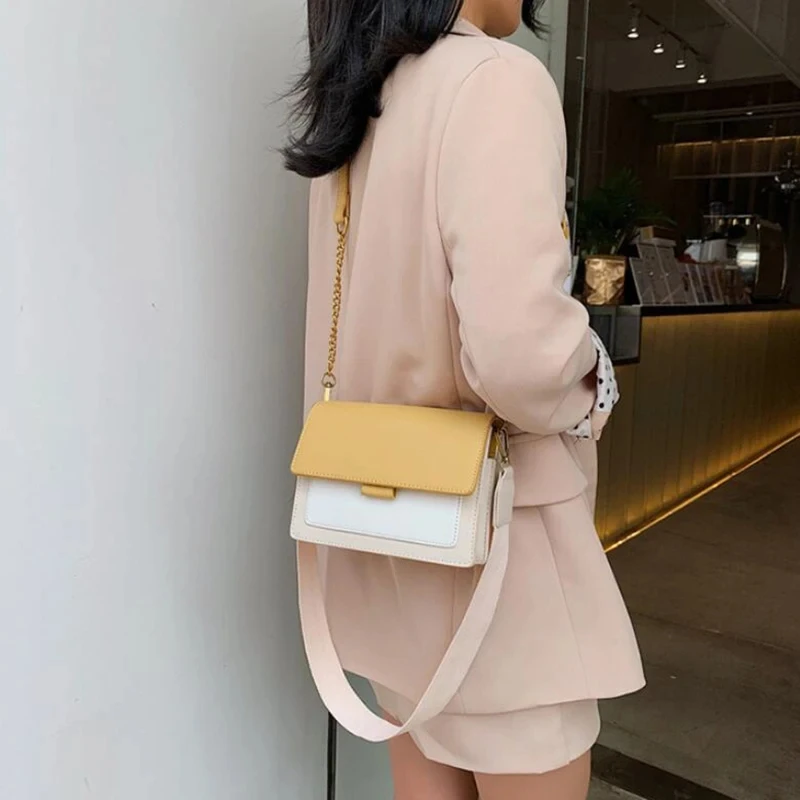 Small Leather Crossbody Bags For Women Chain Shoulder Messenger Bag Lady Travel Purses and Handbags