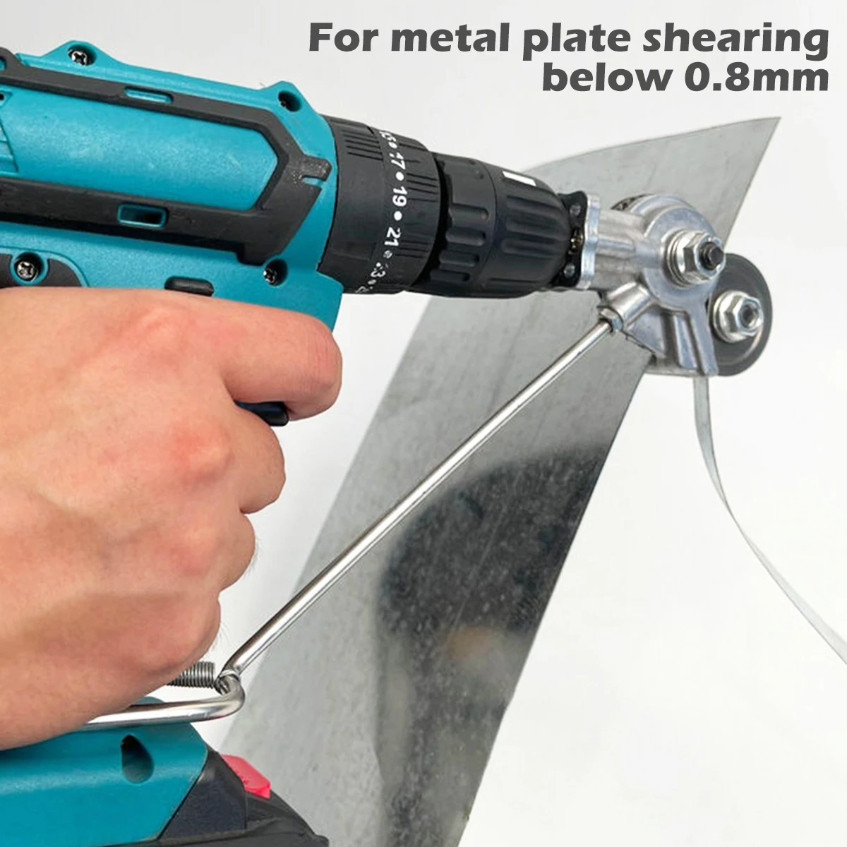 

Electric Drill Plate Cutter Double Headed Metal Sheet Cutter Sharp Precise Free Cutting Tool Plate Punch Shears Drill Attachment