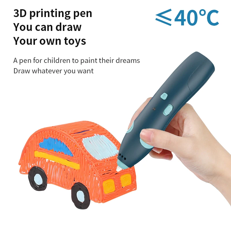DIY 3D 프린팅 펜 저온 무선 3D 펜 디지털 디스플레이 충전식 3D 드로잉 펜 어린이 교육용 장난감 선물