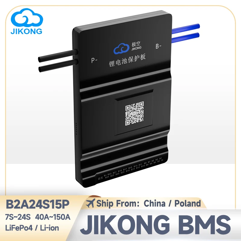 

Интеллектуальный заряд JIKONG BMS B2A24S15P с BT RS485 А, защита для 8S ~ 24S Lifepo4 литий-ионной литиевой батареи 2A Active Balance JK BMS