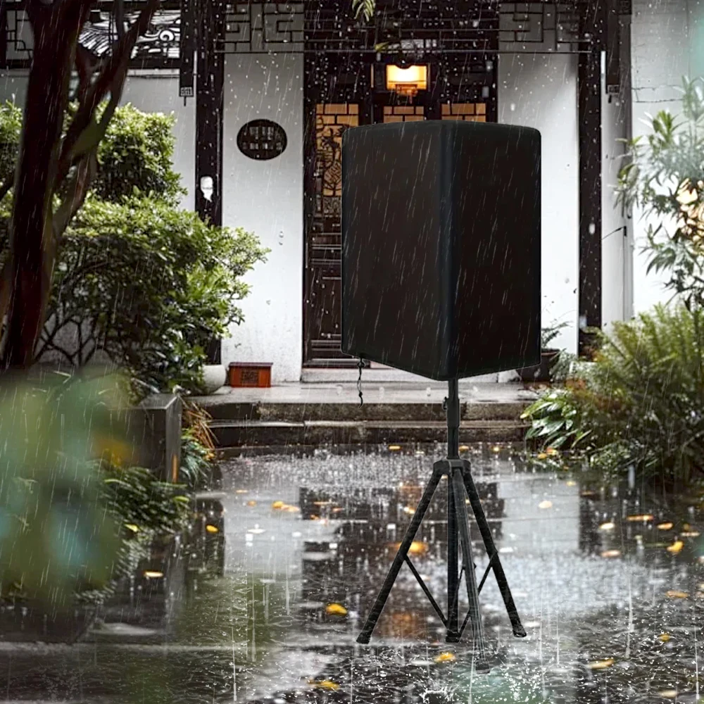 Speaker Cover Waterproof Polyester PA/DJ Speaker Stand Covers UV Protection Dustproof Outdoor Cover For 15 Inch Powered 420D Oxford Cloth