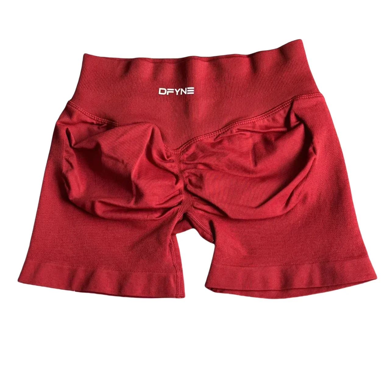 Impact Shorts with Logo 4.5'' Low Waist Seamless Yoga Shorts Scrunch Bum Gym Shorts Workout Biker Short Stretch Fitness Short 4