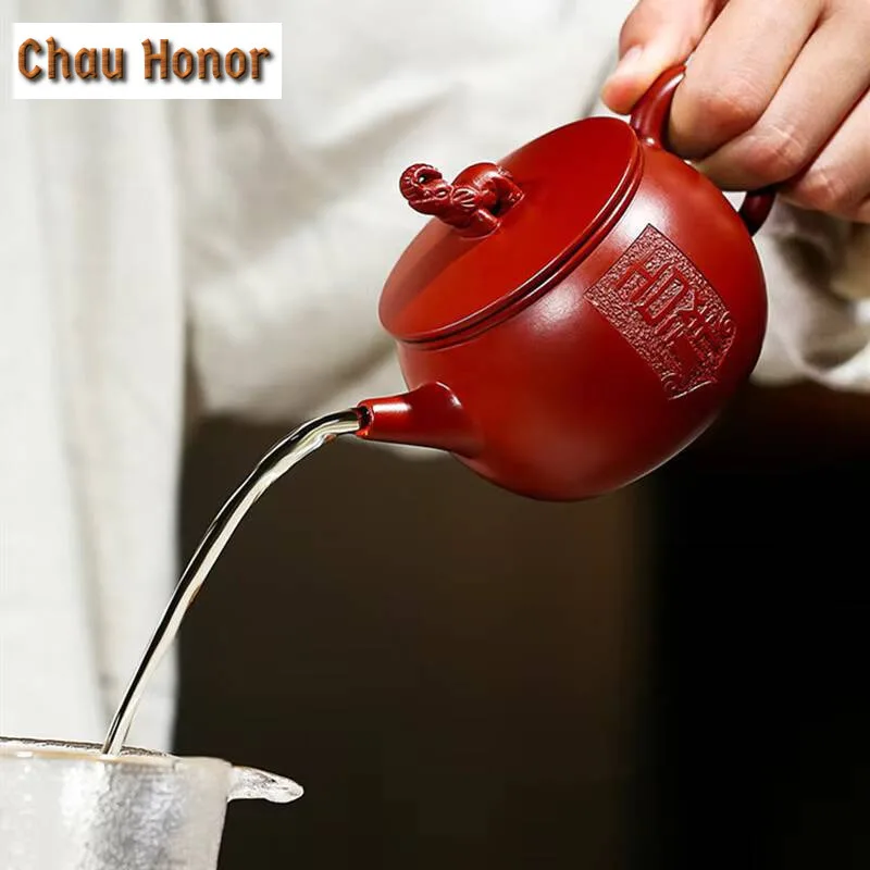 230ml Creativity Yixing Purple Clay Teapots Raw Ore Dahongpao Filter Tea Pot Tea Table Supplies Zisha Teaware Collection Gifts