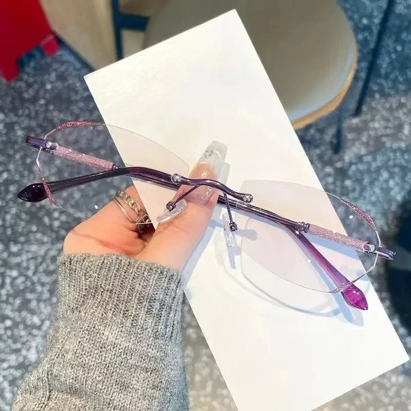 Luxury Frameless HD Lens Anti Blue Light Glasses - Vintage Style Ultra-Lightweight High-End Eyewear