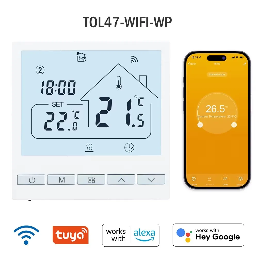 Smart WiFi Thermostat & Central Heating Controller for Water Floor Zone Heating Systems