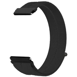 Versatile Nylon Textile Strap - 20/22mm Adjustable Band - 22mm watch band (Black)