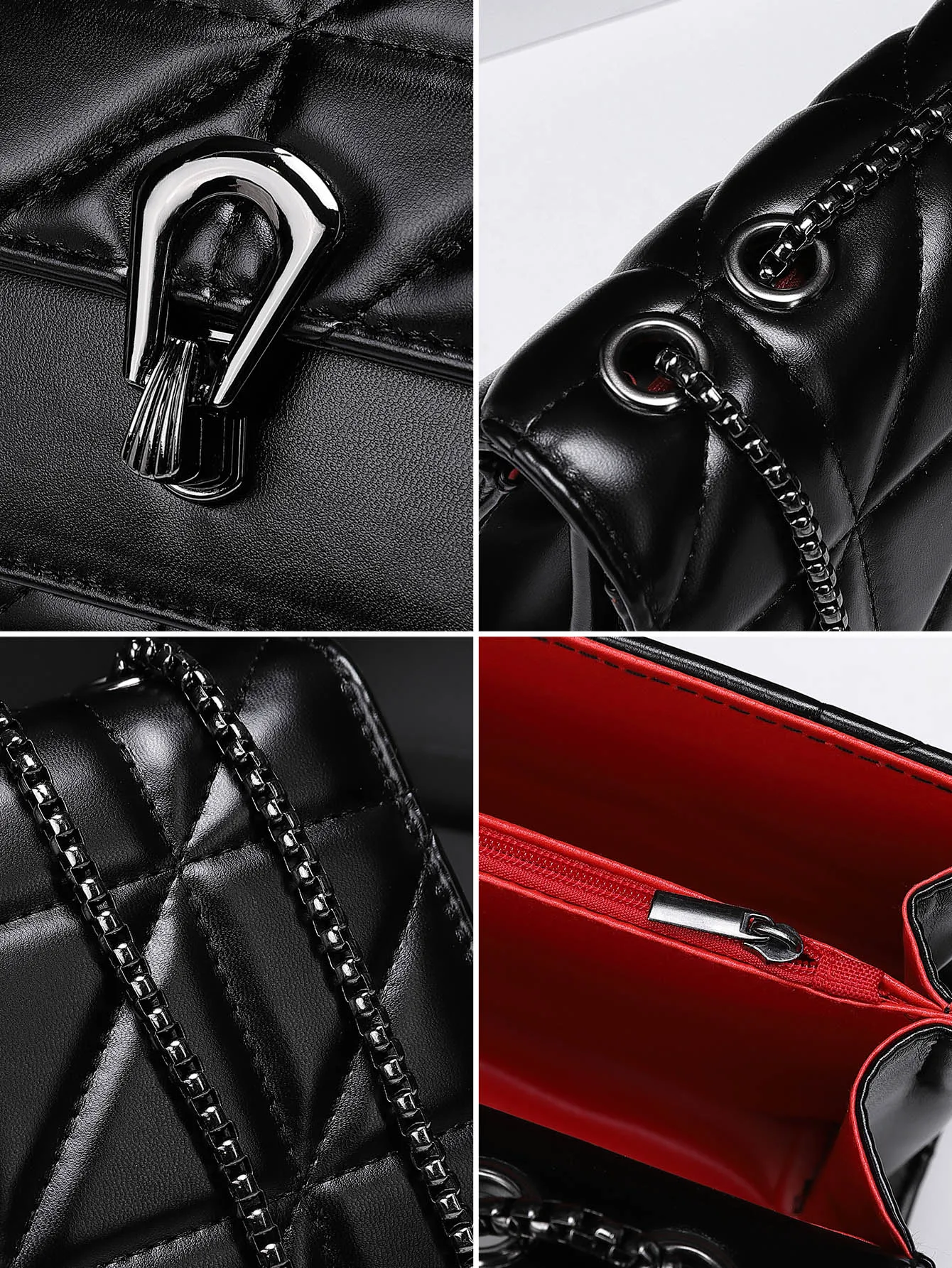 حقيبة متقاطعة مائلة عتيقة للنساء ، جلد صناعي ، حقي...