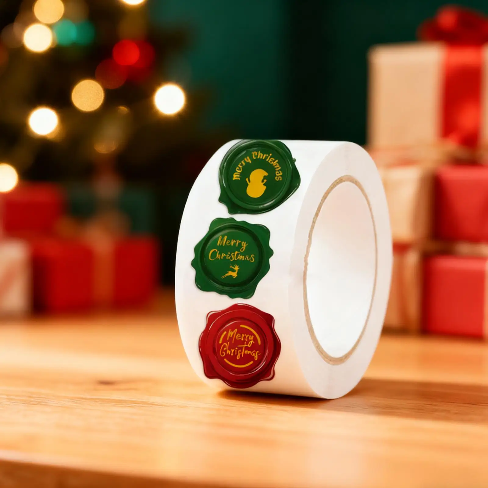 Christmas Envelope Seal Stickers 500 Pieces Holiday Decals Decorative Packaging Seal Sticker Label For DIY Craft Lovers Stocking