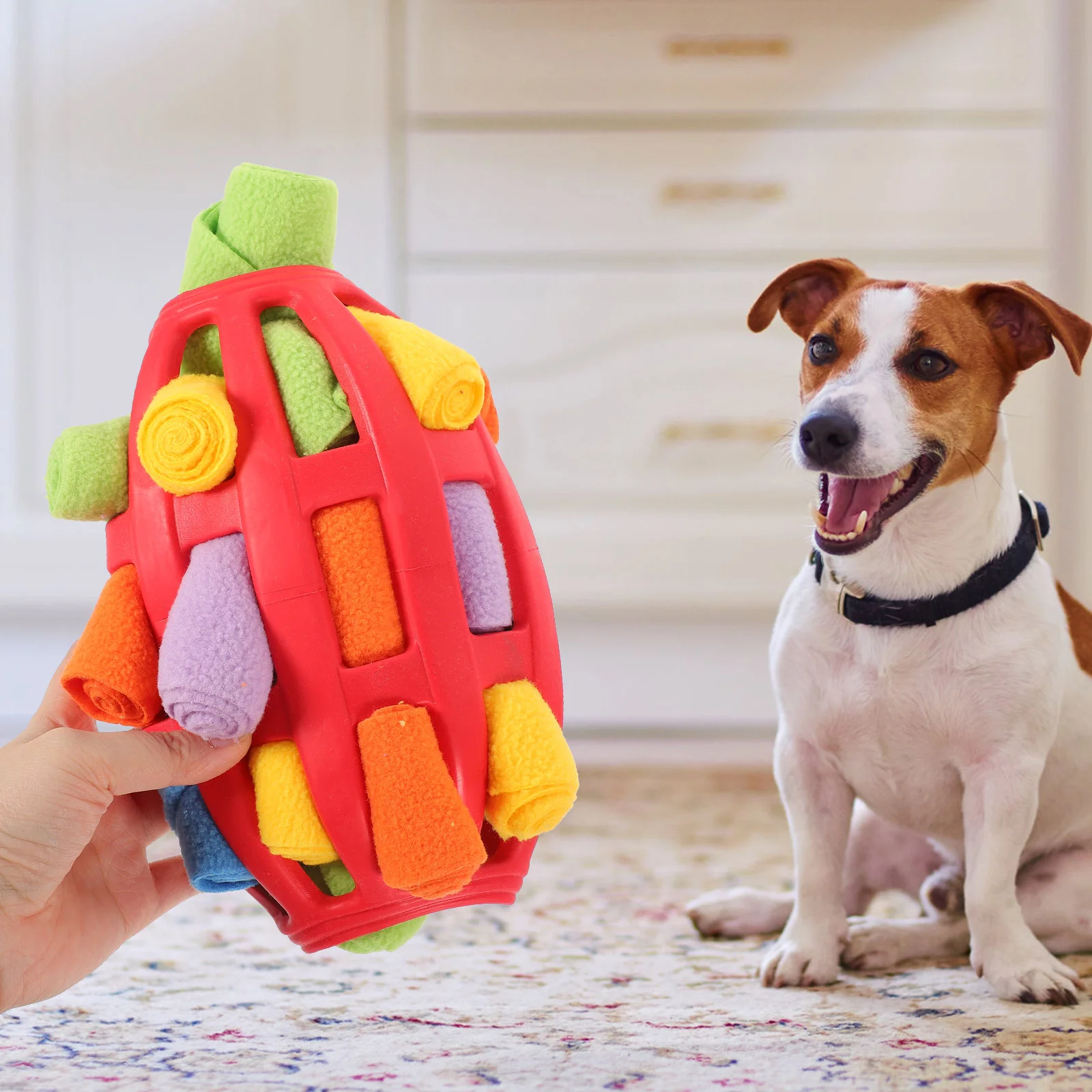 

Interactive Dog Snuffle Ball Dispensing Ball Dog Toy Dog Food Dispenser Dog Training Ball