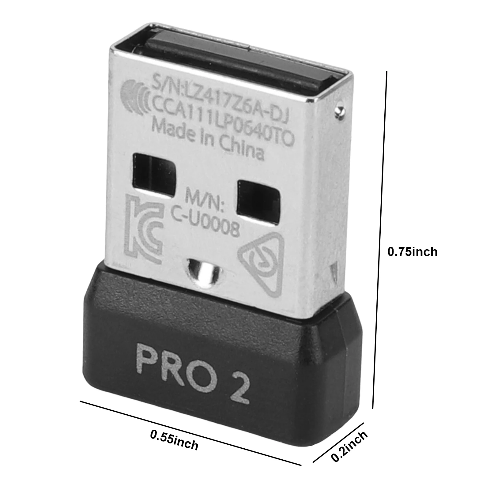 미니 수신기 동글 USB-C 포트 USB 동글 마우스 수신기 어댑터 플러그 앤 플레이 프로 2 무선 마우스용 낮은 대기 시간