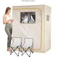 Full Size Far Infrared Sauna Two Person Home SPA with Time & Temperature Remote Chairs Light Oversized Privacy Indoor Saunas 1