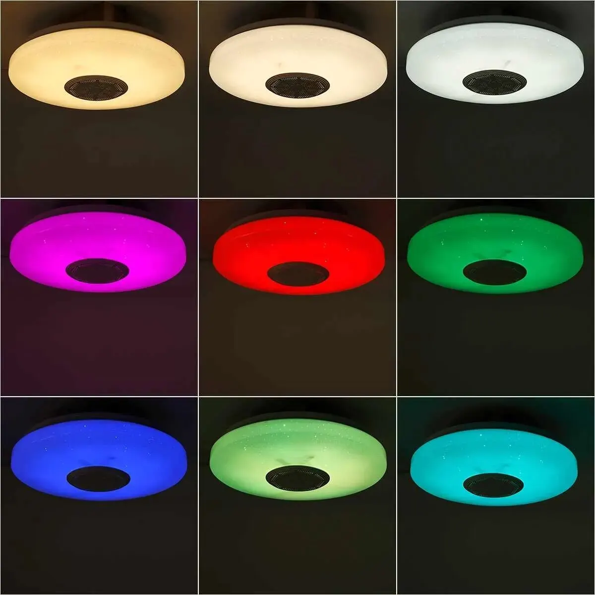 현대 천장 조명 RGB 디밍 홈 조명 APP 블루투스 음악 조명 52W 36W 스마트 천장 조명 원격 제어 AC220V
