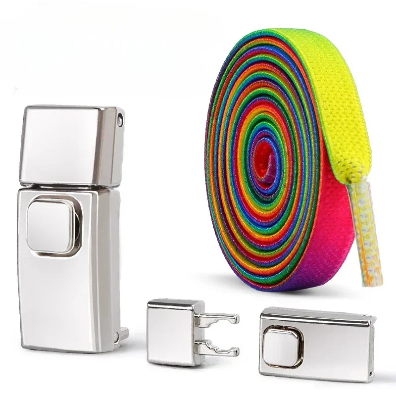 

Шнурки для обуви без завязывания, 8 мм, 2024, фиксированные шнурки без завязывания, эластичные шнурки для кроссовок, плоские шнурки для детей и взрослых