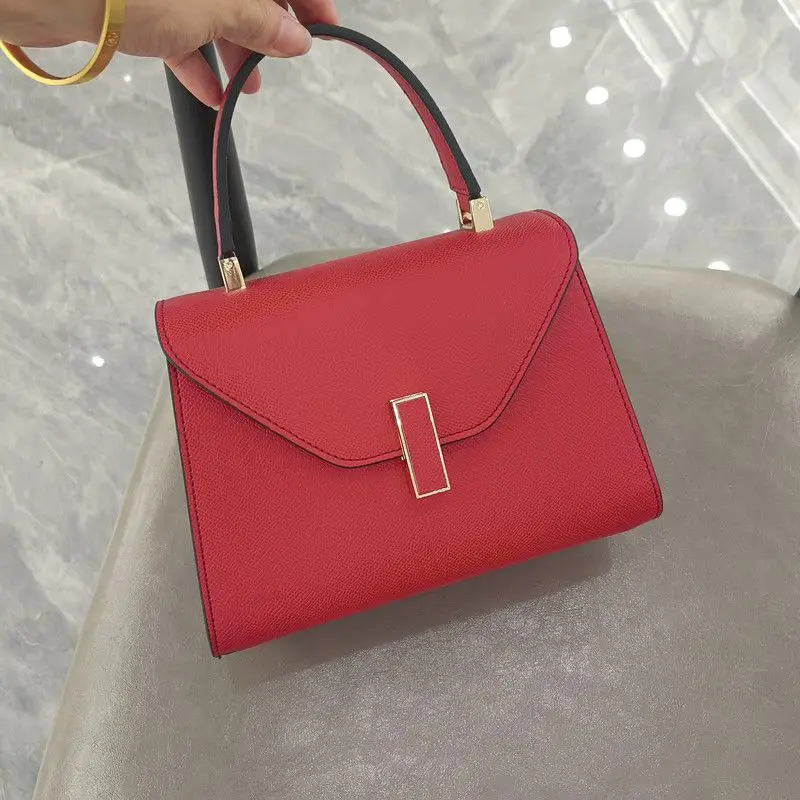 حقيبة يد جلدية مربعة للنساء ، حقيبة ساعي البريد ،...