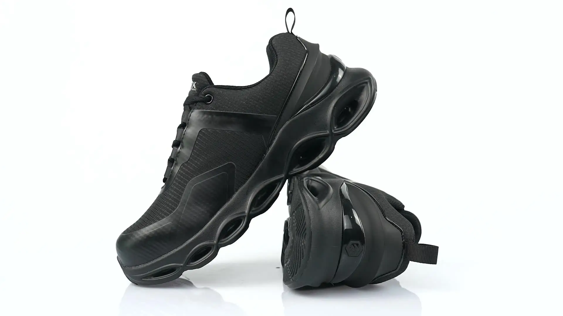 LARNMERN 男性安全靴作業スニーカー鋼つま先の靴高弾性衝撃吸収快適な