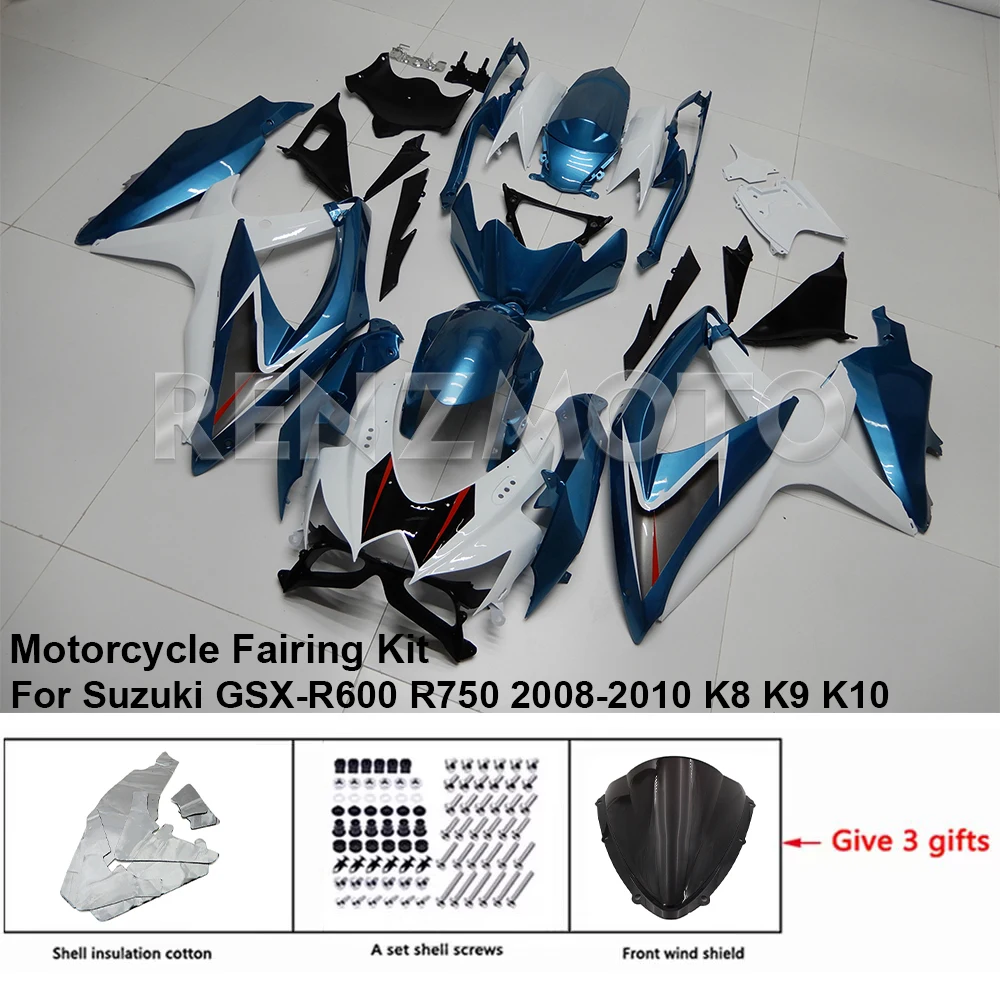 

Motorcycle Fairing Set Body Kit Plastic For Suzuki GSX-R600 R750 2008-2010 K8 K9 K10 Accessories Injection Bodywork S0608-108a