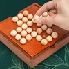Peg Solitaire Wood Strategy Puzzle Board Games for Adults Kids IQ Logic Challenges Great Idea For Travel Party Family Fun 1