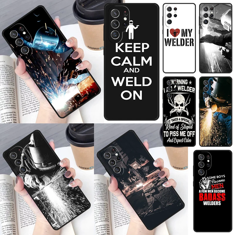 Saldatore Saldatura Hot Metal Worker Solderin Cover Per Samsung Galaxy S23 Ultra S22 S20 S21 Fe S8 S9 S10 Plus Note 10 20 Custodia Per Telefono