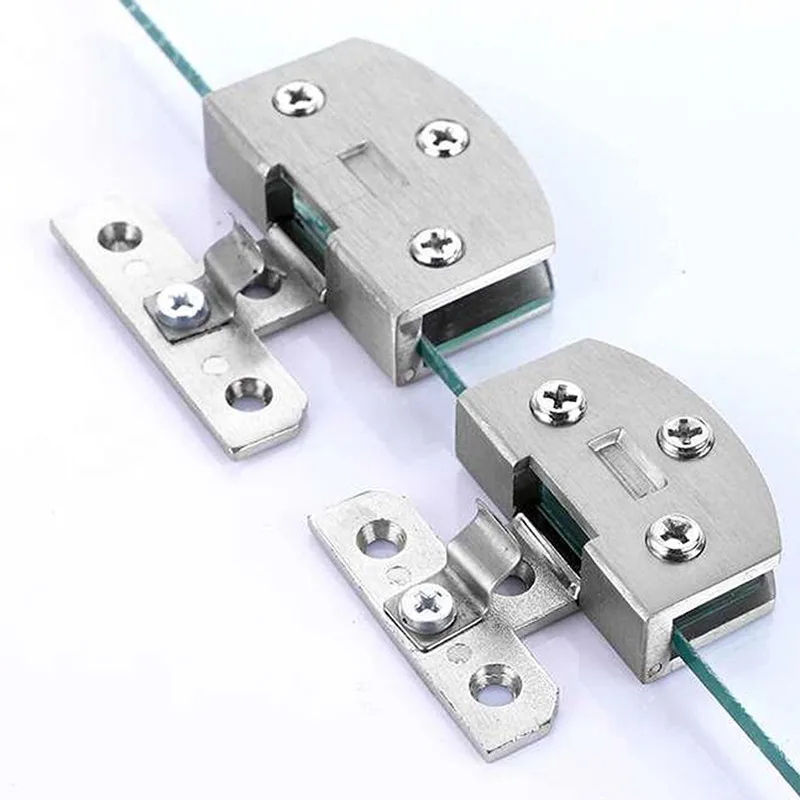 Stainless Steel Door Hinge Clamps Wine Cabinet Bread Cabinet Cupboard Gate Clip for 5-9mm