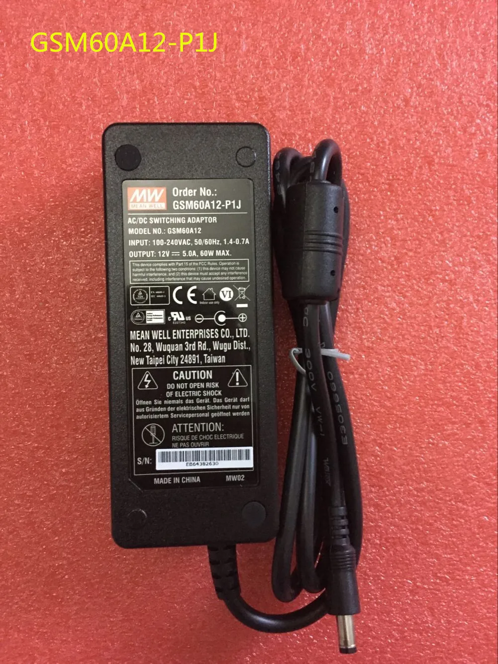 MEAN WELL GSM60A Series GSM60A5-P1J9V12V15V18V24V48V 60W Reliable Green  Medical Switching Power Supply Meanwell Adaptor