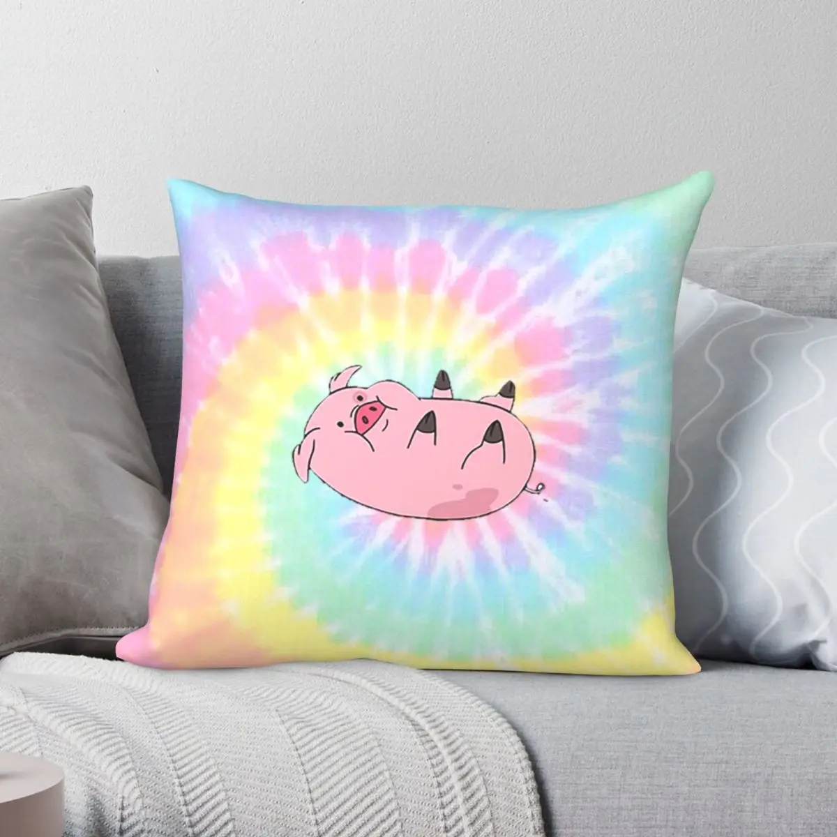 

Colorfull Wadlles Square Pillowcase Polyester Linen Velvet Pattern Zip Decor Pillow Case Sofa Seater Cushion Cover